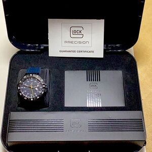 GLOCK Precision Black Watch with Blue Strap